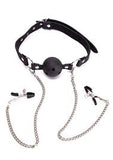 Ball Gag with Nipple Clamps - 69 Vibrations KenyaBall Gag with Nipple Clamps