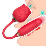 Rose with Thrusting Bullet Vibrator