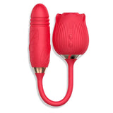 Rose with Thrusting Bullet Vibrator