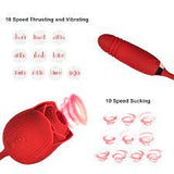 Rose with Thrusting Bullet Vibrator