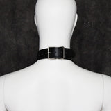 Submissive Neck Collar with Chain Leash