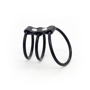 Silicone Plated Cock Rings - 4 rings