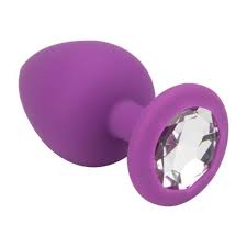 Silicone Gemstone Butt Plug - Small size